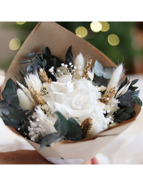 Coffret bouquet fleurs sechees et diffuseur ambiance