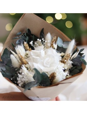 Coffret bouquet fleurs sechees et diffuseur ambiance