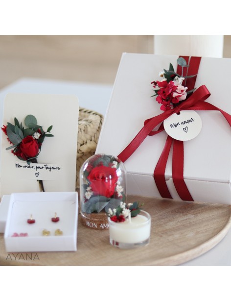 Coffret Saint Valentin fleur