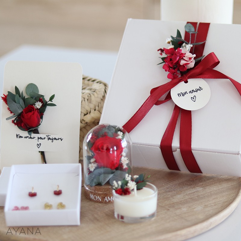 Coffret Saint Valentin fleur