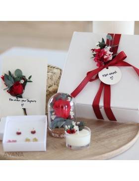 Coffret Saint Valentin fleur