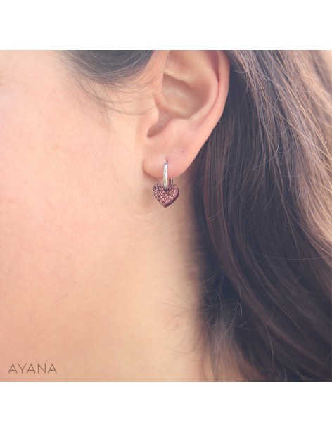 Heart earrings resin