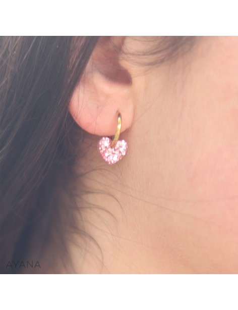 Heart earrings resin