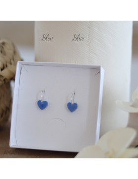 Heart earrings resin