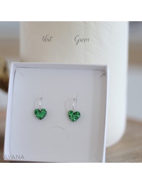 Heart earrings resin