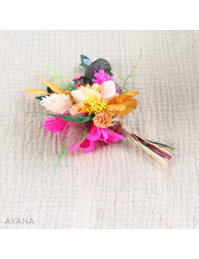 fuchsia boutonniere