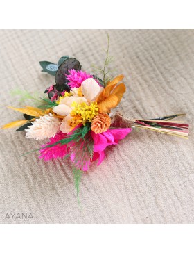 fuchsia boutonniere