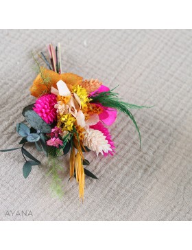 fuchsia boutonniere