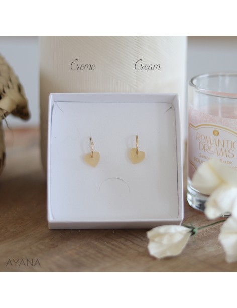 Heart resin earrings