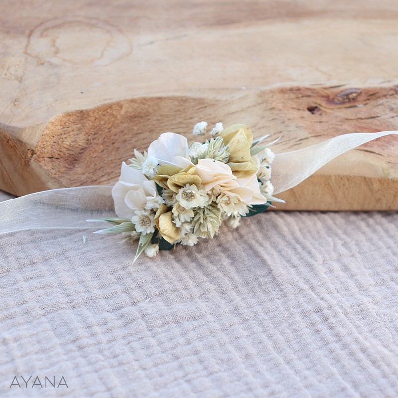 Bracelet fleurs sechees OMBELINE
