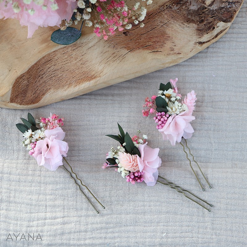 Epingles fleurs stabilisees LAURANNE