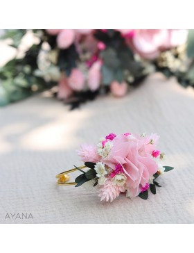 Bracelet fleurs stabilisees LAURANNE