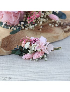 Boutonniere en fleurs stabilisees LIESSE