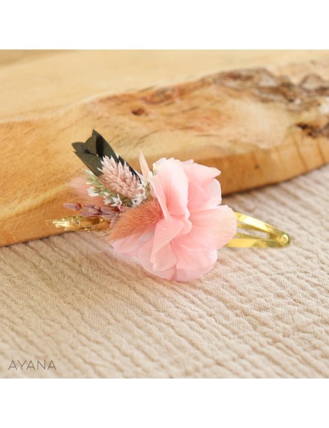 dried flowers hair clip
