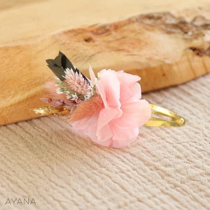 dried flowers hair clip