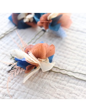 dried flowers hairpins