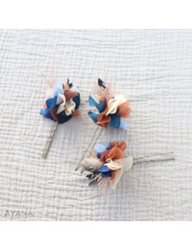 dried flowers hairpins