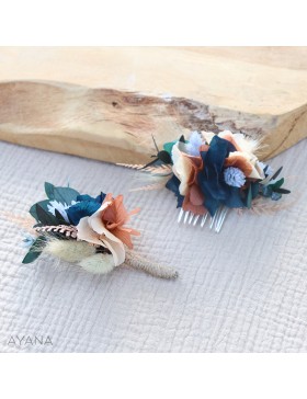 Boutonnieres fleurs stabilisees SAMANTHA