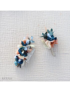 Boutonnieres fleurs stabilisees SAMANTHA