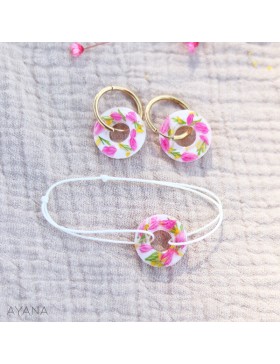 Lot de bracelets en fleurs sechees BAYA