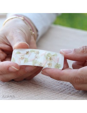 Barrette fleur en resine ALEXIA
