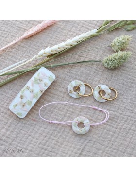 Barrette fleur en resine ALEXIA