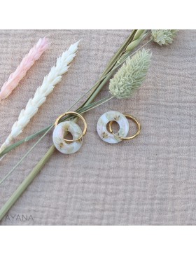 Boucles d'oreilles en résine