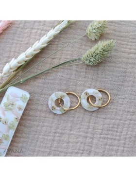 Boucles d'oreilles en résine