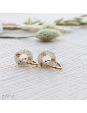 resin earrings with flowers
