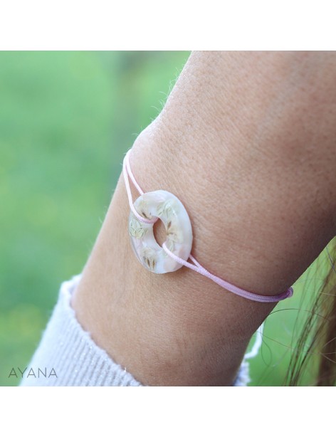Flower resin bracelet