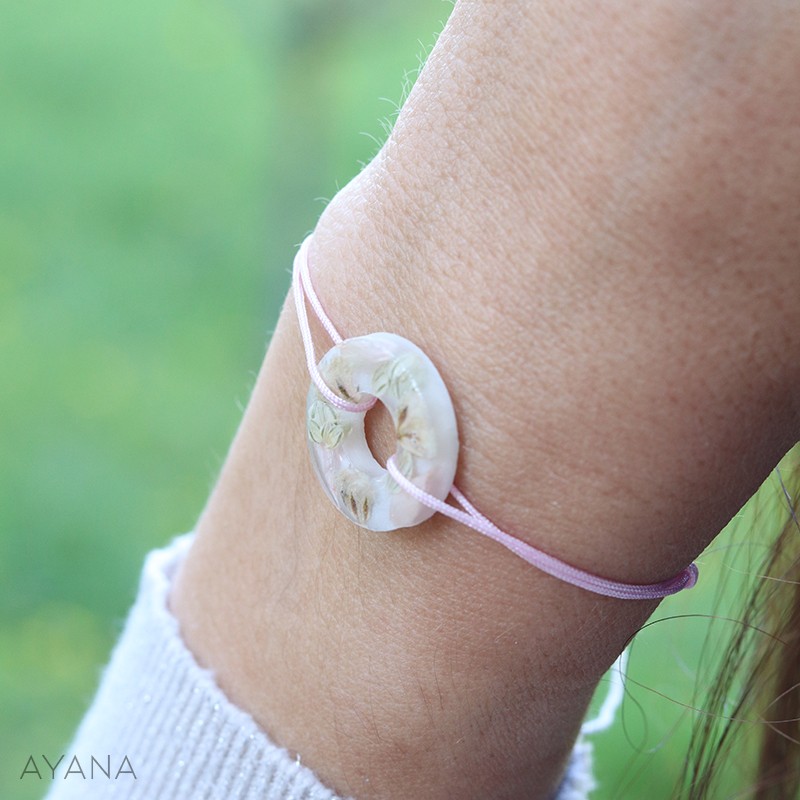 Bracelet resine de fleurs ALEXIA
