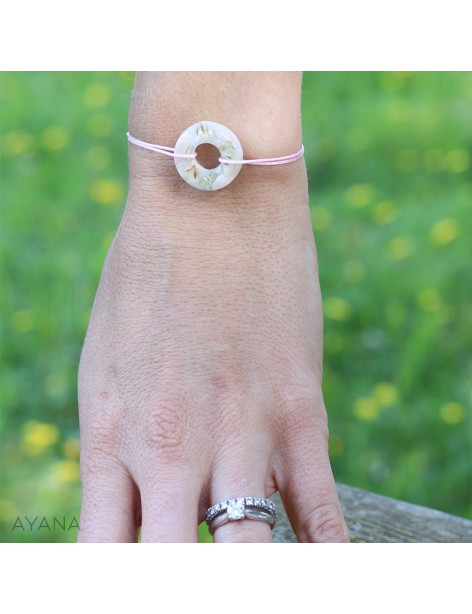 Bracelet resine de fleurs ALEXIA
