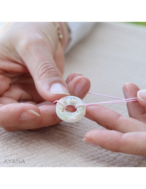 Flower resin bracelet
