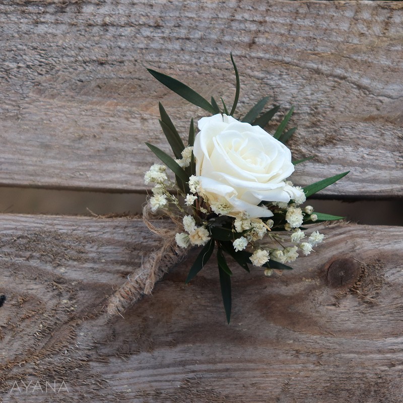 Boutonnières fleurs stabilisées Rencontre | AYANA