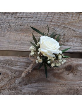 Boutonnières fleurs stabilisées Rencontre | AYANA