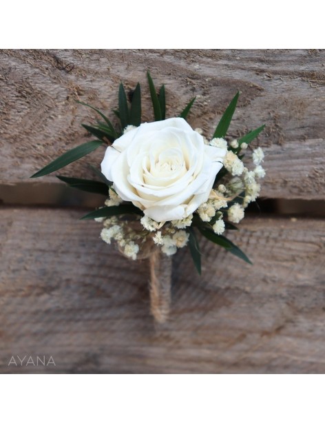 Boutonnières fleurs stabilisées Rencontre | AYANA