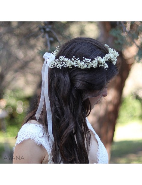 Couronne de fleurs sechees lucie