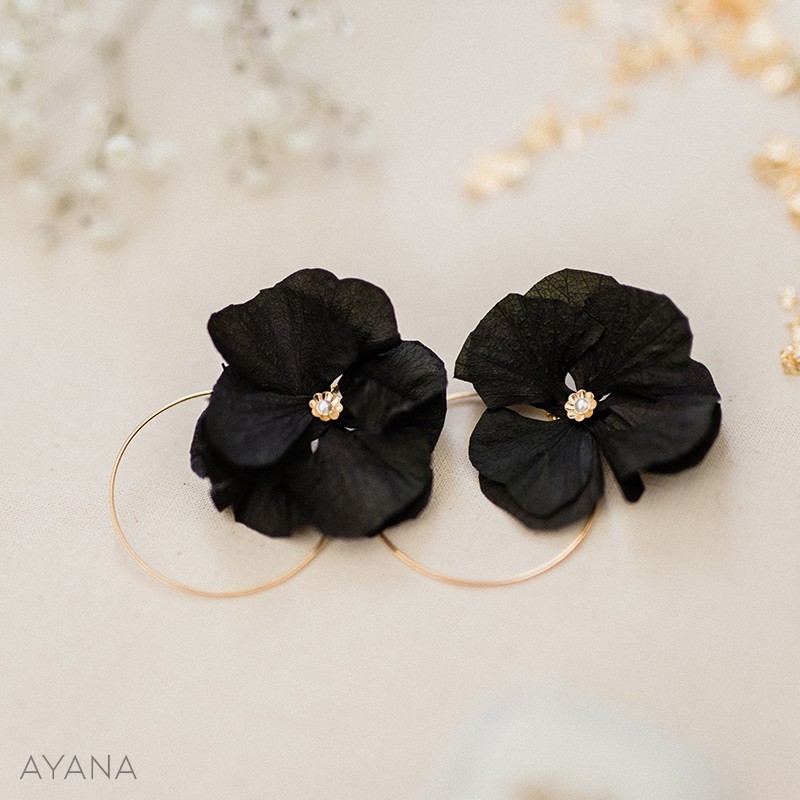 Boucles oreilles en fleurs stabilisees ava