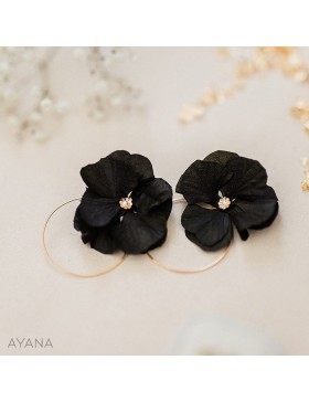 Boucles oreilles en fleurs stabilisees ava