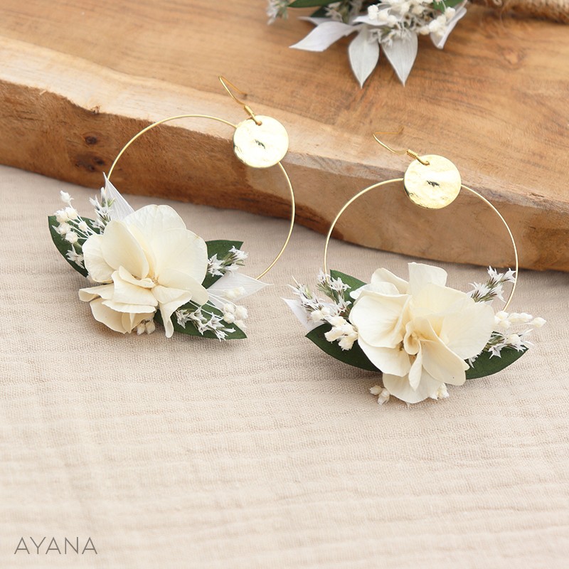 Boucles oreilles Merryl fleurs eternelles