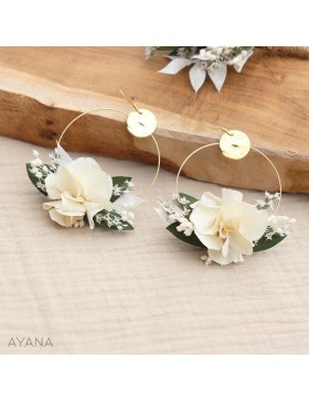 Boucles oreilles Merryl fleurs eternelles