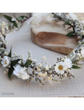 Couronne Fanny en fleurs eternelles