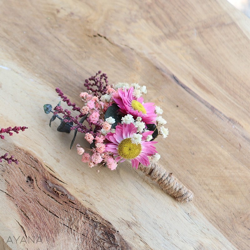 Boutonniere Spontaneite fleur stabilisees