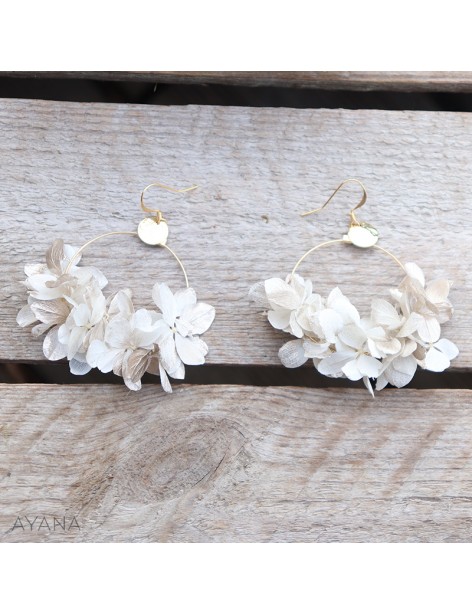 Boucles oreilles en fleurs stabilisees Carla