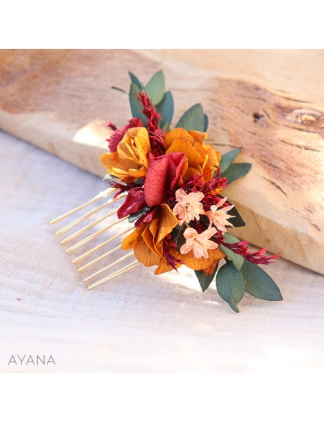 "Vera" Hydrangea Hair Comb