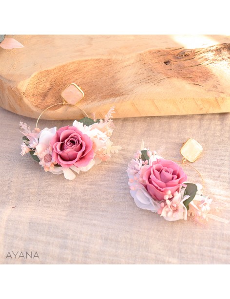 Boucles oreilles fleurs Rosi