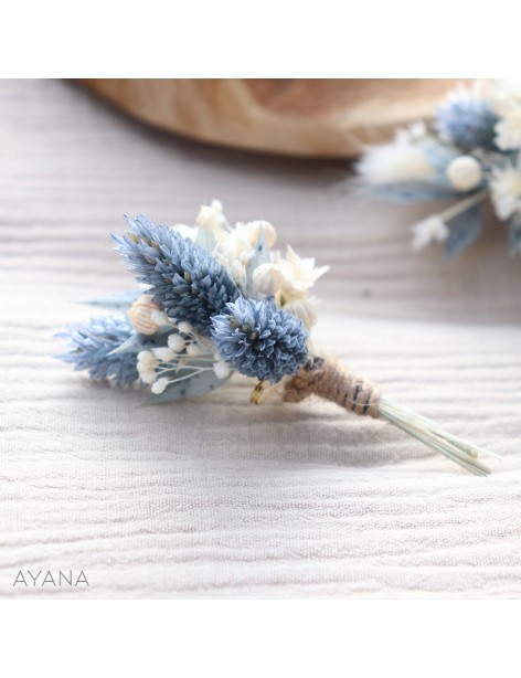 Boutonniere de fleurs eternelles ODYSSEE