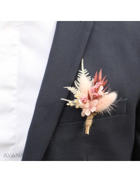 Boutonniere fleurs sechees EMOTION