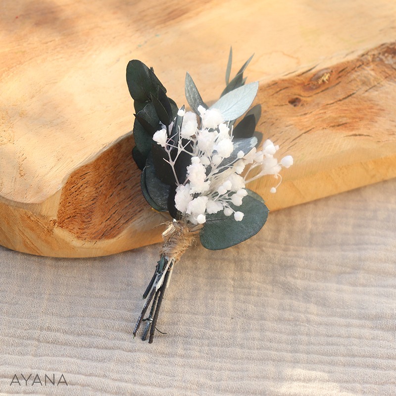 Boutonniere en fleurs sechees LEGERETE