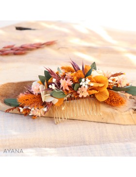 Peigne en fleurs stabilisees SOFIA